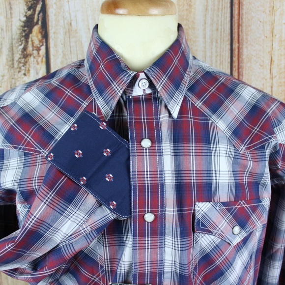 Panhandle Men's Pearl Snap Shirt Western Flip Cuff - Picture 1 of 8